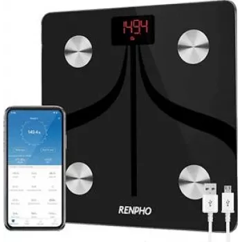 Renpho báscula de baño inteligente con app - negra (ES-30M-US)