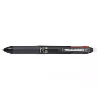 PILOT PEN FriXion Ball 4 bolígrafo de gel borrable 4 en 1 carcasa negra 0,5 mm extrafino