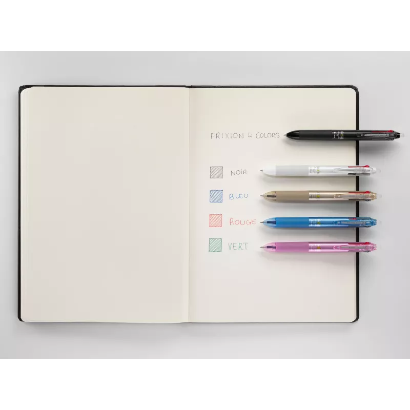 PILOT PEN FriXion Ball 4 bolígrafo de gel borrable 4 en 1 carcasa negra 0,5 mm extrafino