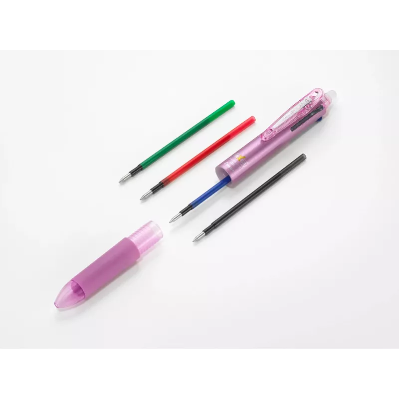 PILOT PEN FriXion Ball 4 bolígrafo de gel borrable 4 en 1 carcasa negra 0,5 mm extrafino