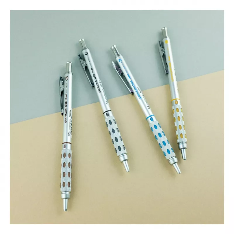 Pentel portaminas 0,5 mm plata metalizado