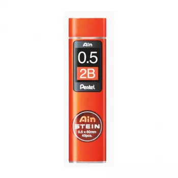 Pentel C275-2BO recarga de minas Super Hi-Polymer 0,5 mm 2B naranja 40 minas caja