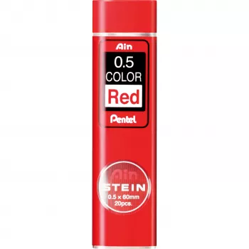 Pentel AIN STEIN minas rojas para portaminas 0,5 mm color brillante
