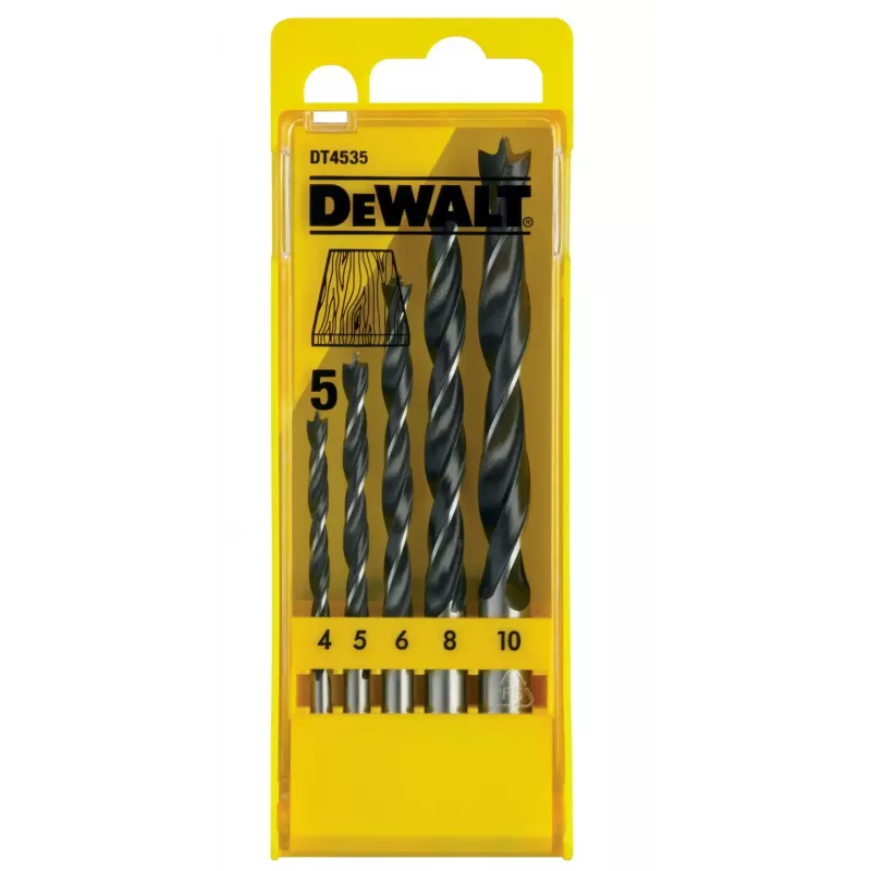 DEWALT DT4535 Juego de brocas de punta de brad 5 piezas 4-10mm