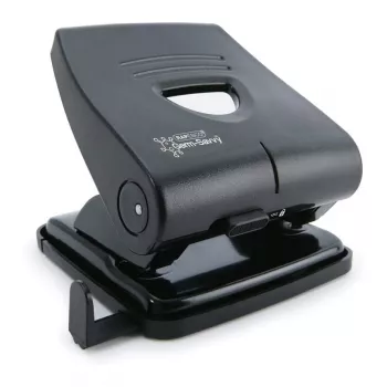 Rapesco 827-P PF827PB2 perforadora de 2 taladros, 30 hojas, negro