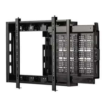 B-TECH BT7883/B soporte de pared para pantalla plana con bandeja AV extraíble, VESA 600x400, 70 kg, negro