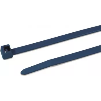 HellermannTyton 111-01225 bridas estándar, azul, 100 mm de longitud, 2,5 mm de ancho, poliamida 6.6, pack de 100