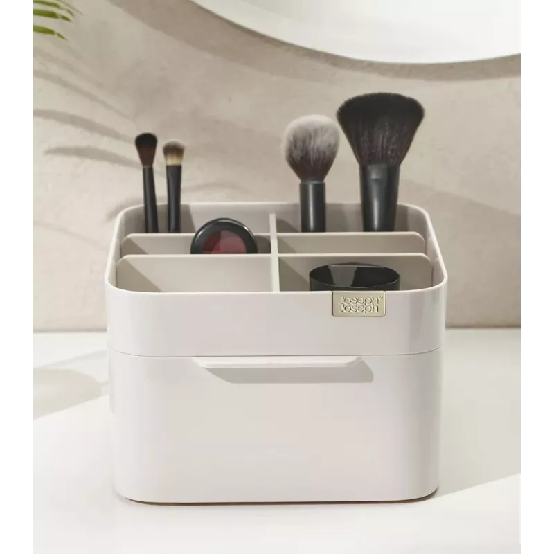 Joseph Joseph Viva Make Me Up set: organizador de cosméticos con cajón magnético y espejo de bolsillo 2 en 1 (75007)