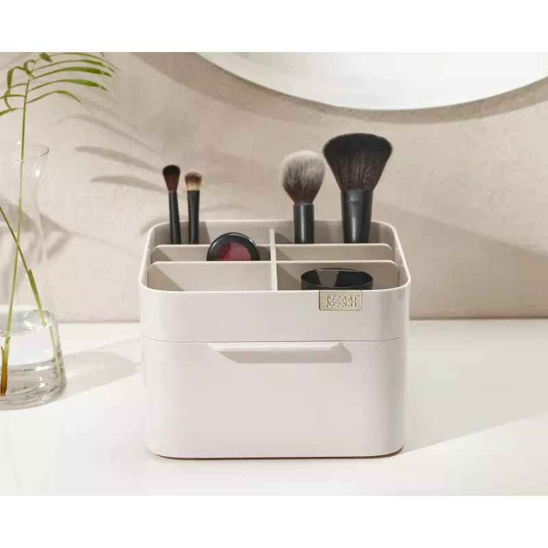 Joseph Joseph Viva Make Me Up set: organizador de cosméticos con cajón magnético y espejo de bolsillo 2 en 1 (75007)