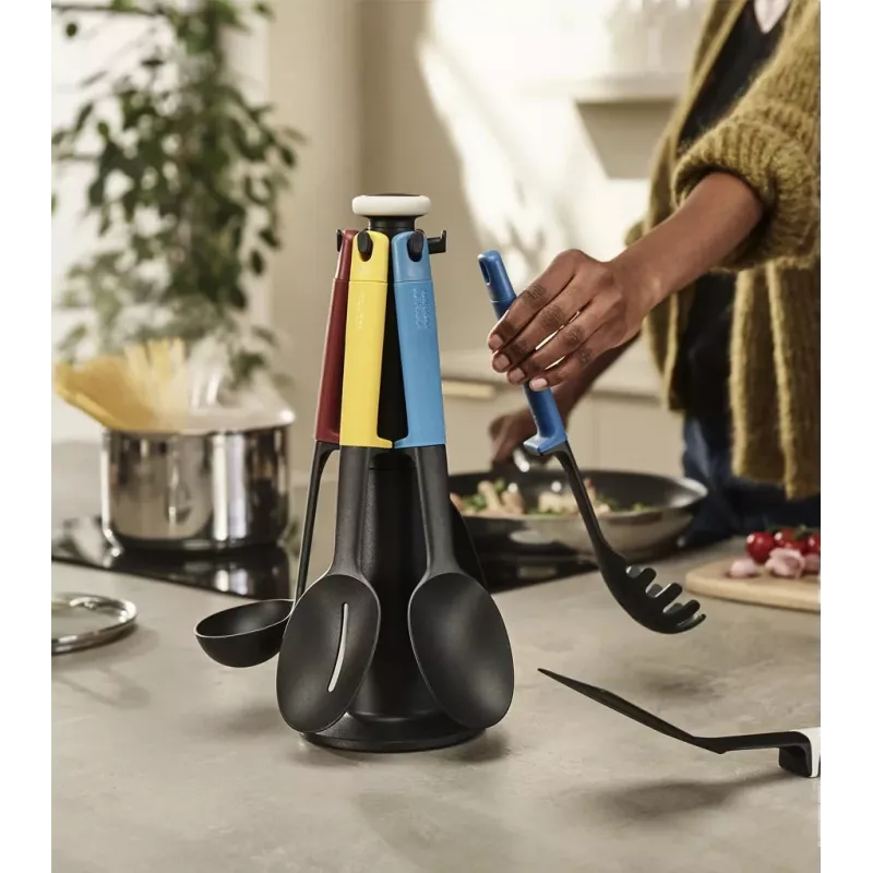 Joseph Joseph Elevate set de 6 utensilios de cocina multicolor con soporte giratorio