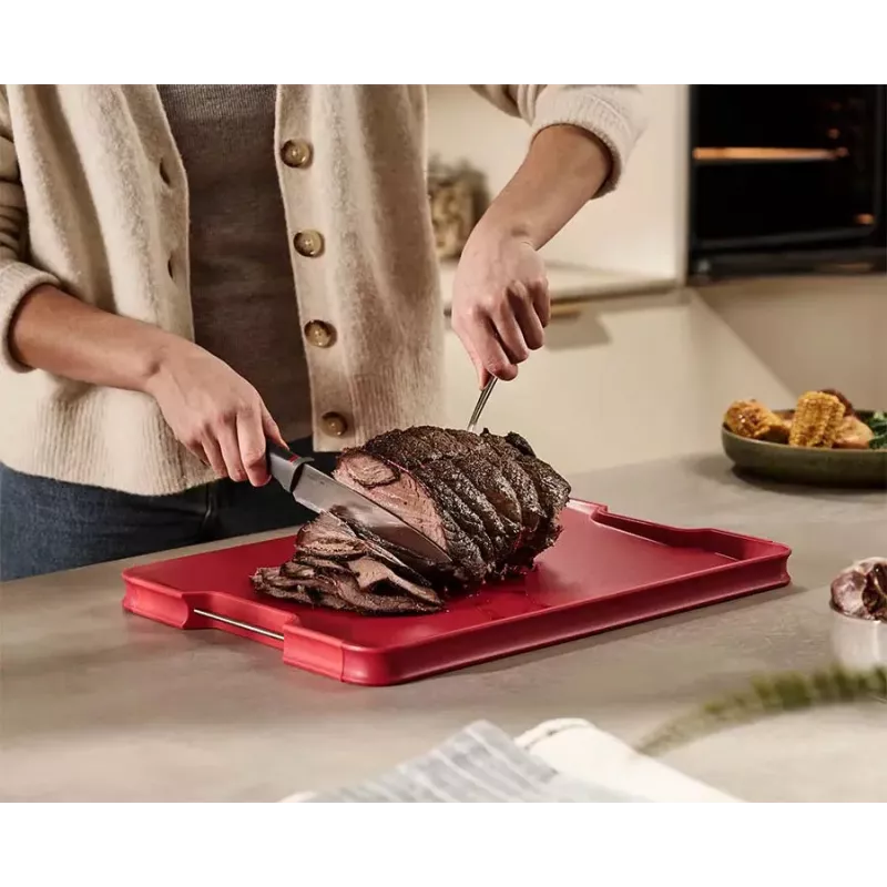 Joseph Joseph Cut&Carve Plus tabla de cortar XL de doble cara roja