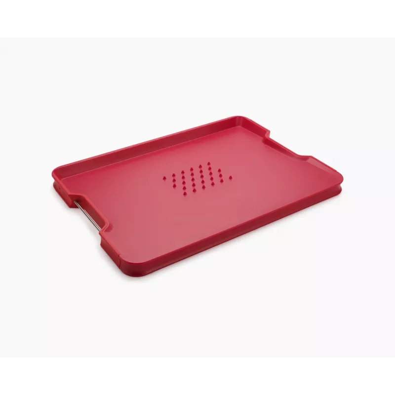 Joseph Joseph Cut&Carve Plus tabla de cortar XL de doble cara roja