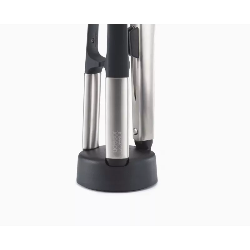 Joseph Joseph Elevate Fusio set de 3 cubiertos de acero inoxidable con soporte compacto
