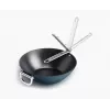 Joseph Joseph Space wok antiadherente cerámica con mango plegable de 32 cm azul