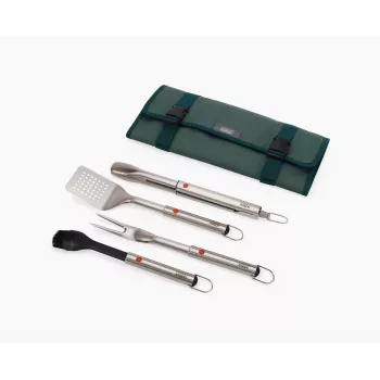 Joseph Joseph GrillOut set de 4 utensilios de barbacoa de acero inoxidable con caja de almacenamiento