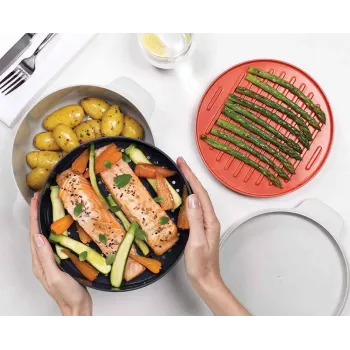 Joseph Joseph M-Cuisine set de cocina para microondas de 4 piezas naranja