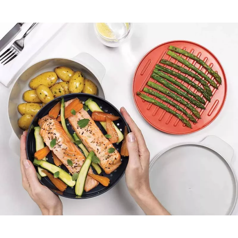 Joseph Joseph M-Cuisine set de cocina para microondas de 4 piezas naranja