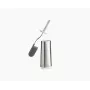 Joseph Joseph Flex 70517 cepillo de inodoro de acero inoxidable con cabezal de silicona, plata/gris