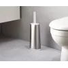 Joseph Joseph Flex 70517 cepillo de inodoro de acero inoxidable con cabezal de silicona, plata/gris