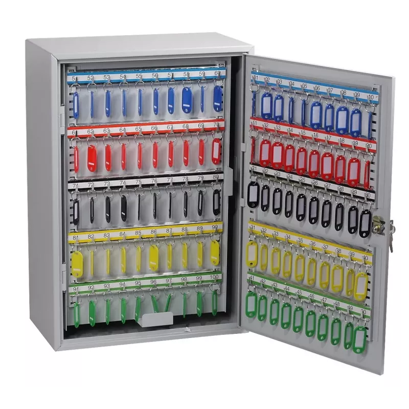 Phoenix Safe KC0605E Caja de llaves - Gris - 300 ganchos - Cerradura electrónica - 380 x 205 x 550 mm