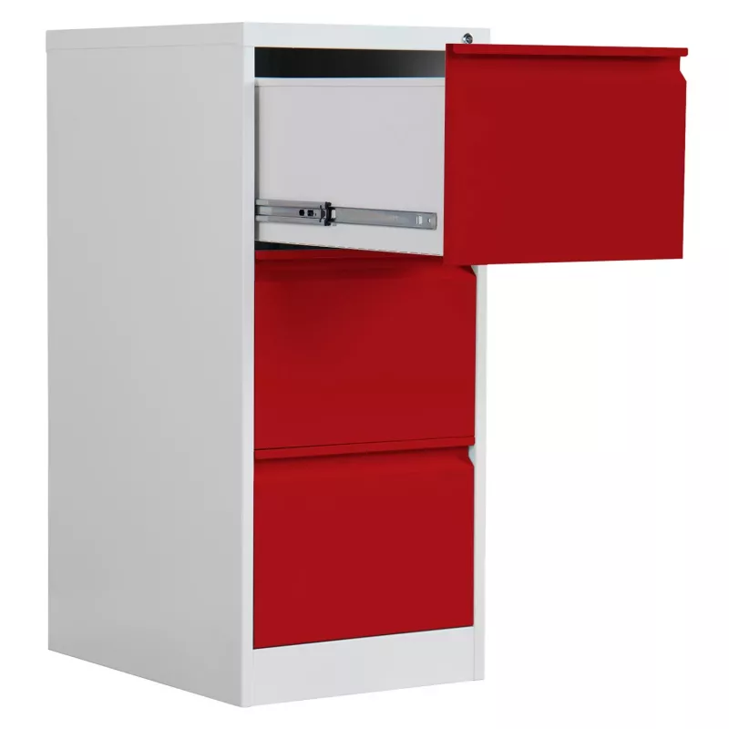 Phoenix Safe Archivador ignífugo 3 cajones Rojo