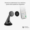 SBS Soporte universal para móvil de coche con ventosa ancha magnética compatible con MagSafe - Negro