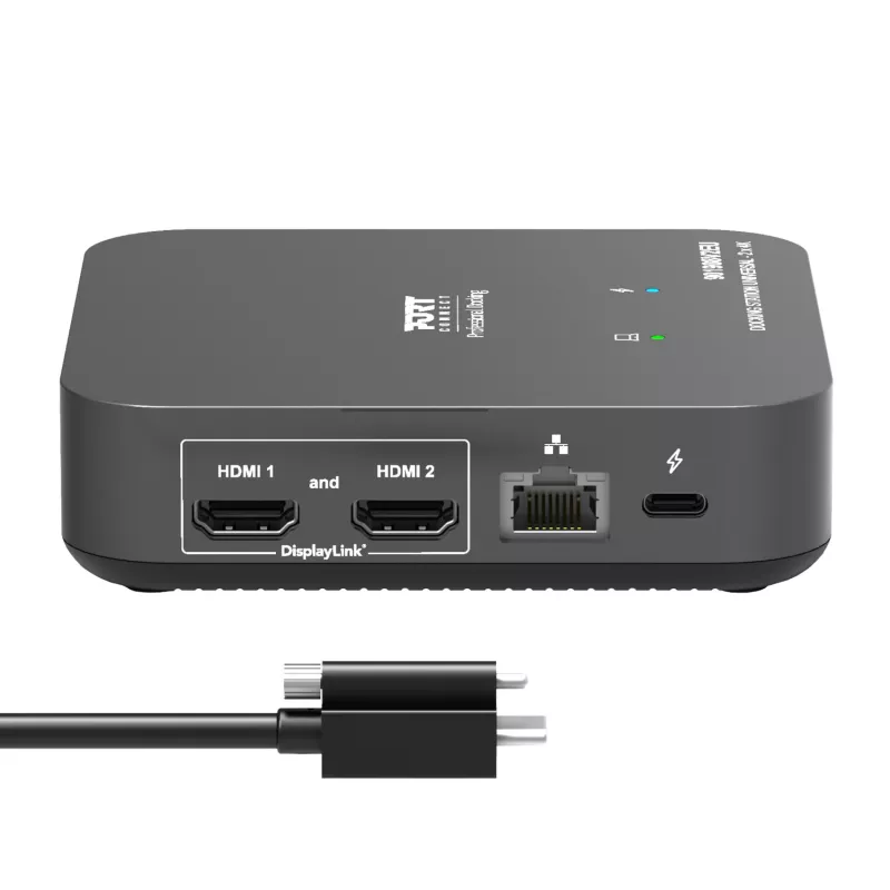 Estación de acoplamiento universal PORT Designs - 2 x 4K 2 HDMI con fuente de alimentación - EU