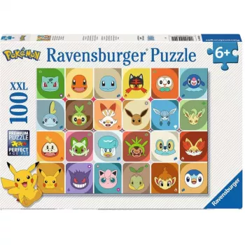 RAVENSBURGER puzzle infantil Pokémon Faces (100 piezas)