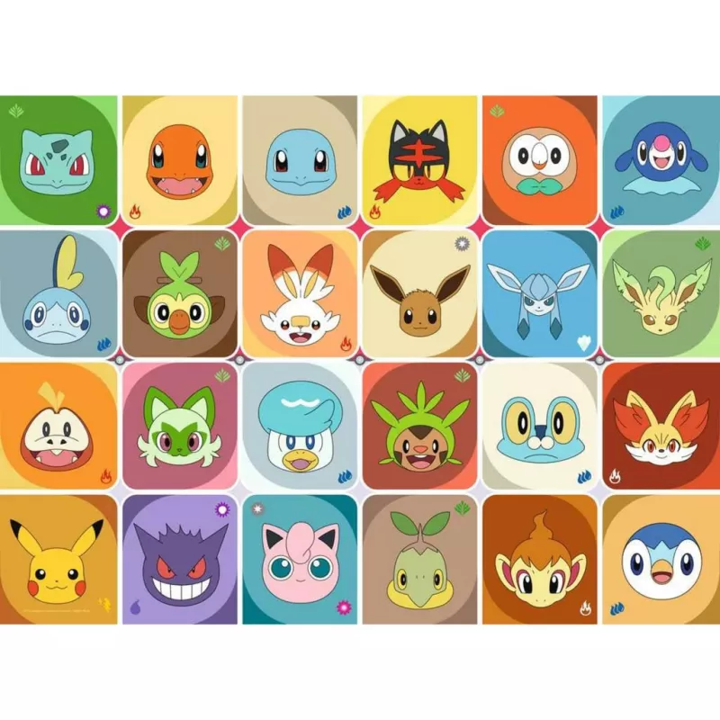 RAVENSBURGER puzzle infantil Pokémon Faces (100 piezas)