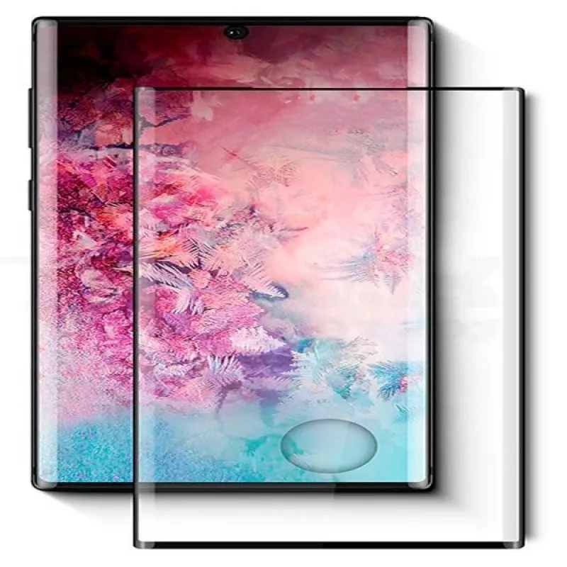 Evelatus Protector de pantalla Full Cover 2.5D de cristal con adhesivo japonés antiestático para Samsung Galaxy Note 10 PLUS