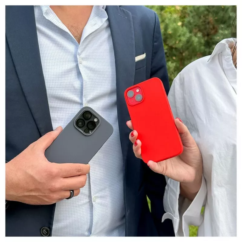Evelatus Apple iPhone 13 funda de silicona Premium Soft Touch rojo chino