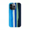 Funda de silicona Evelatus para Apple iPhone 15 Pro multicolor azul