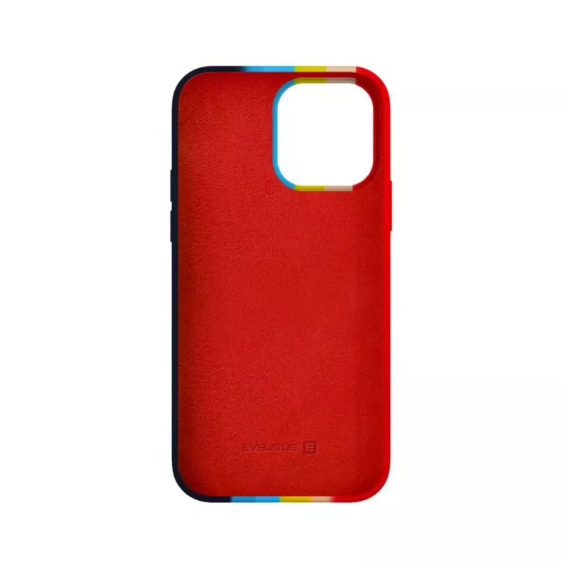 Funda de silicona Evelatus para Apple iPhone 15 Pro multicolor arcoíris