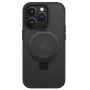 iLike Apple iPhone 15 funda con soporte con MagSafe negra