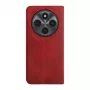 Evelatus Funda tipo libro de piel PU para Xiaomi Redmi 14C 4G/14C 5G/Redmi A4/POCO C75 roja