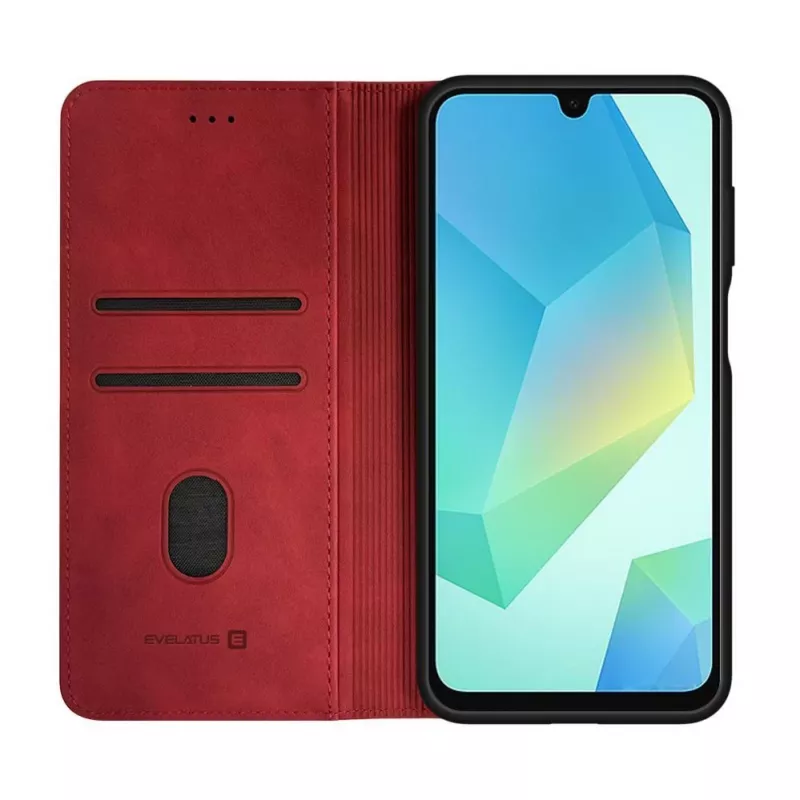 Evelatus Samsung Galaxy A56 Funda tipo libro roja