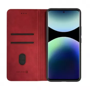 Evelatus Xiaomi Redmi Note 15 Funda tipo libro roja