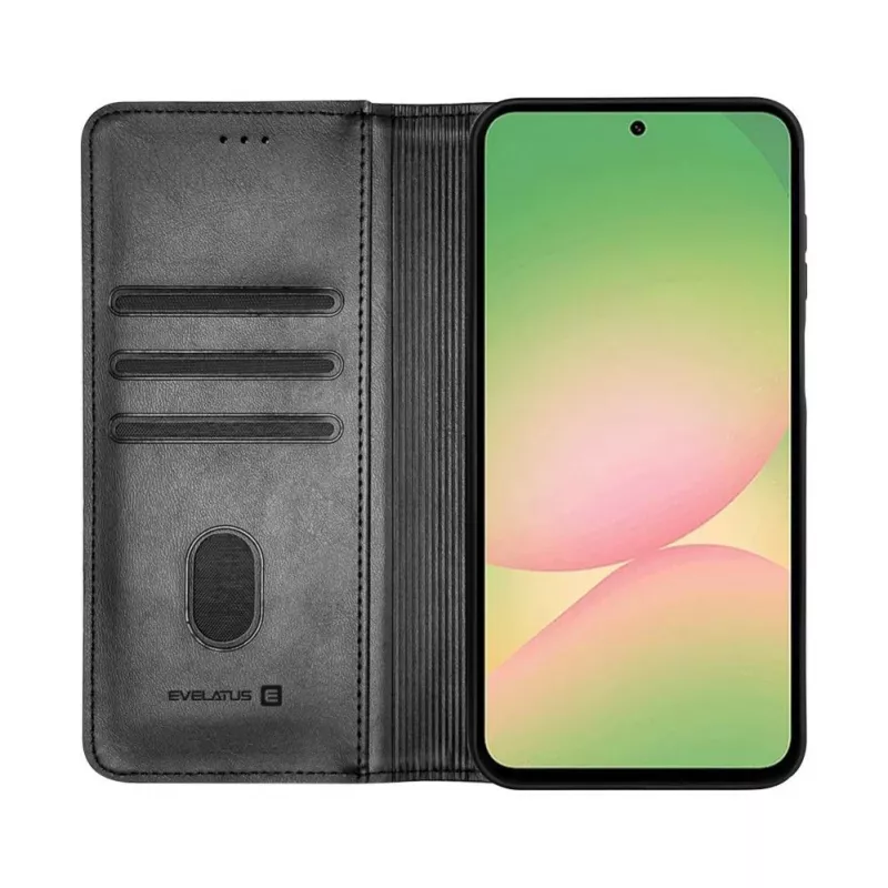 Evelatus Samsung Galaxy A57 Funda tipo libro Folio, negra