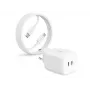 2-POWER cargador GaN USB-C de 65W + cable USB-C de 2M 100W