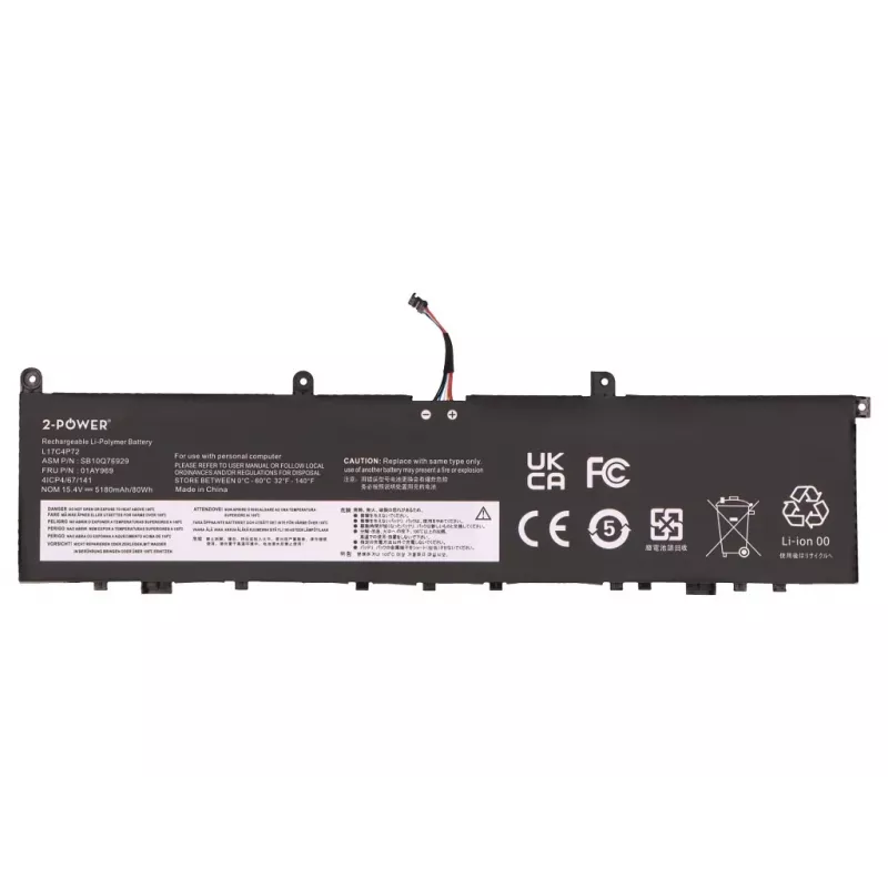 Batería principal 2-Power - Batería recargable - 80 mAh - 3,7 V - Li-Ion