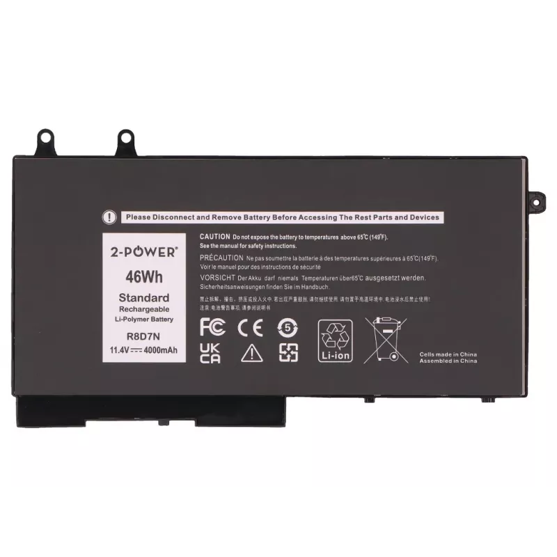 Batería principal 2-Power Dell Latitude 5400 - Batería - 46 mAh