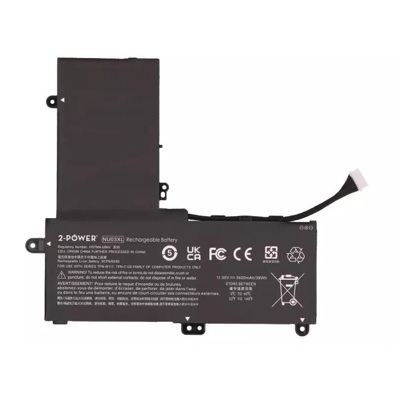 Batería principal 2-Power HP Pavilion x360 11-u000 - Batería - 3400 mAh