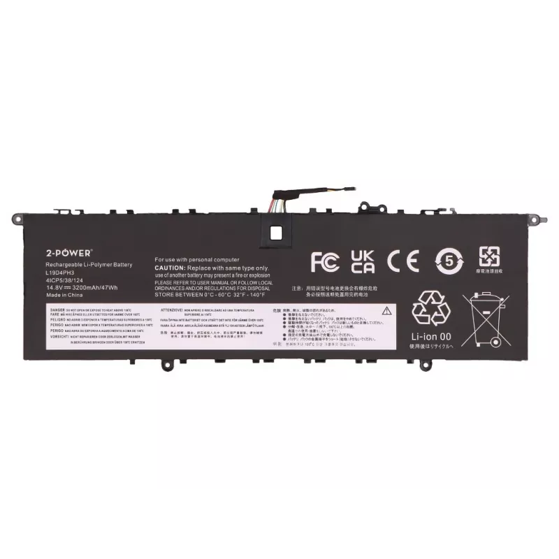 Batería principal 2-Power para Lenovo Yoga Slim 7 Pro-14ACH5 O 82N5 - 47 Wh