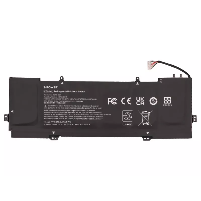 Batería principal 2-POWER 11,55 V 6840 mAh para HP Spectre x360 15-bl002xx