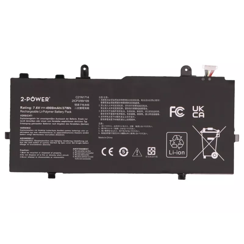 Batería principal 2-POWER 7,6 V 4900 mAh para Asus VivoBook Flip TP401N