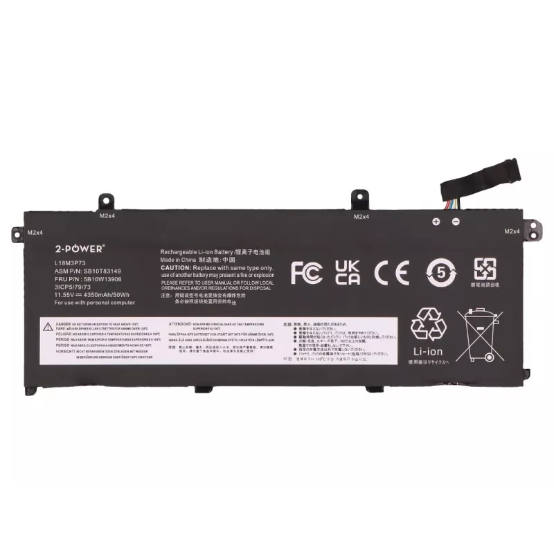 Batería principal 2-Power - Batería de repuesto Li-ion de 50 mAh