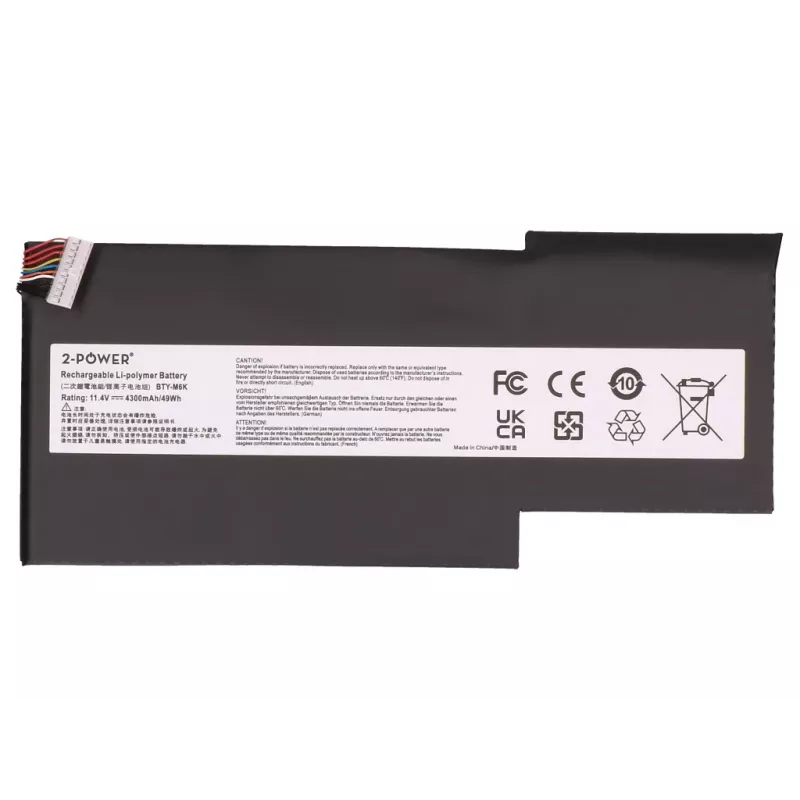 Batería principal 2-Power para MSI GS63VR - 49 Wh Litio-ion