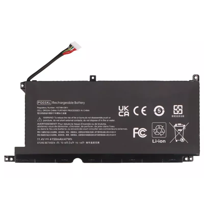 Batería principal 2-Power para HP 15-dk0020TX - 11,4V 4150mAh Litio-ion