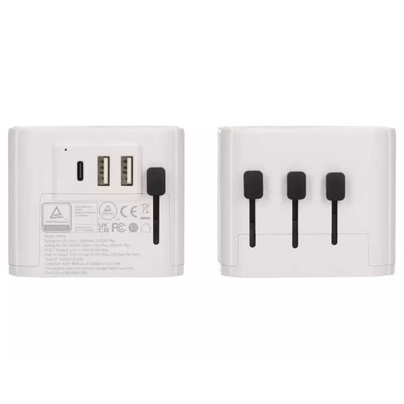 2-Power Fuente de alimentación - 15 W - 3 A - 3 conectores de salida (2 x USB, 24 Pin USB-C)