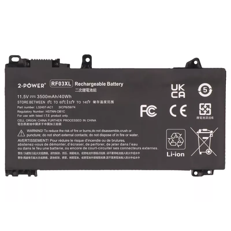 2-Power Batería principal HP Pavilion x360 14 Convertible - 11,55V 3500mAh Li-Ion